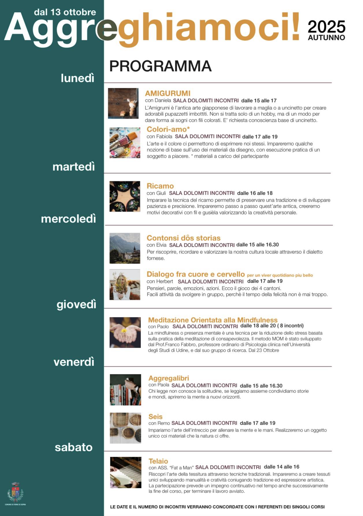 AGGREGHIAMOCI autunno 2025