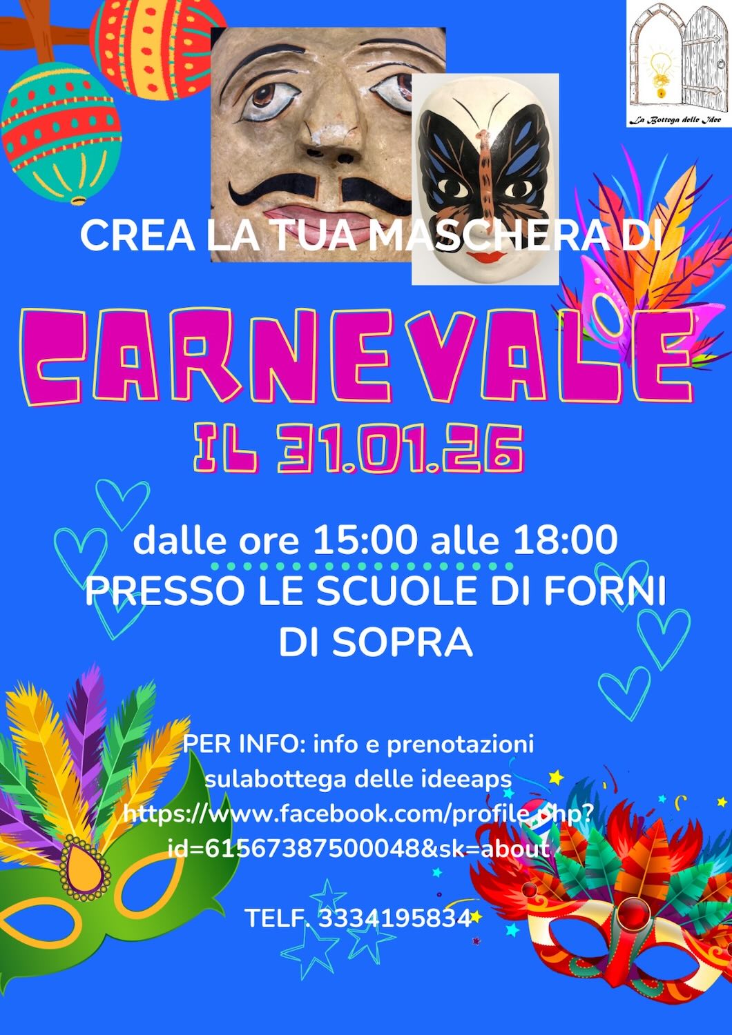 Crea la tua maschera 31 gennaio