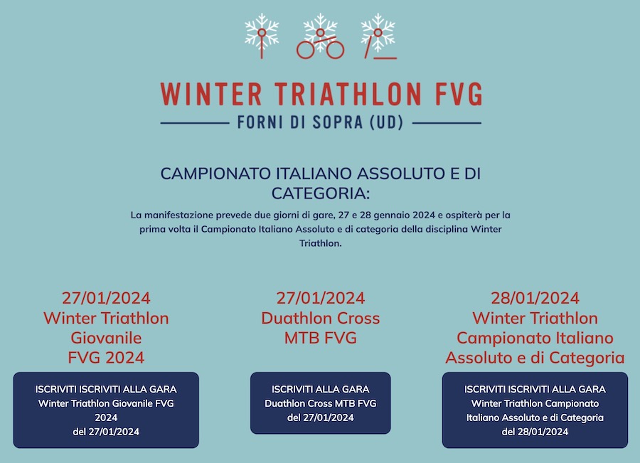 campionato winter triathlon 2024 forni di sopra