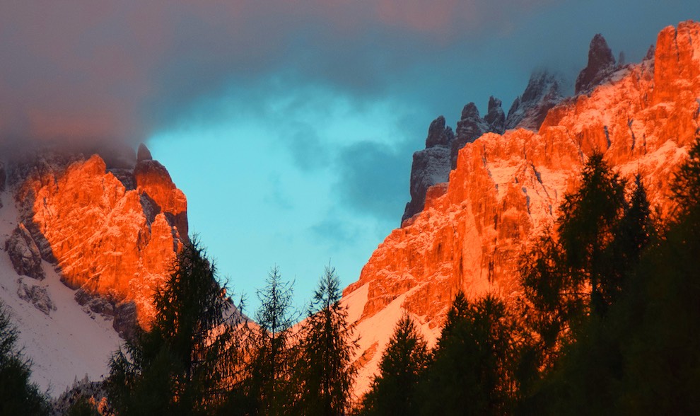 dolomiti friulane enrosadira fornidisopra