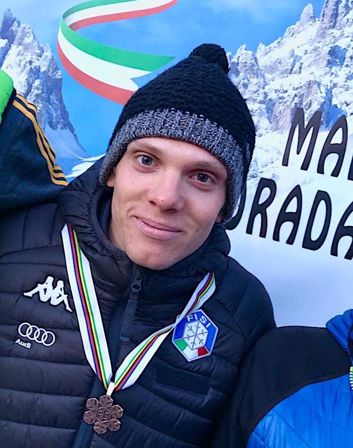 martin coradazzi medaglia mondiale u23 2020 FIS