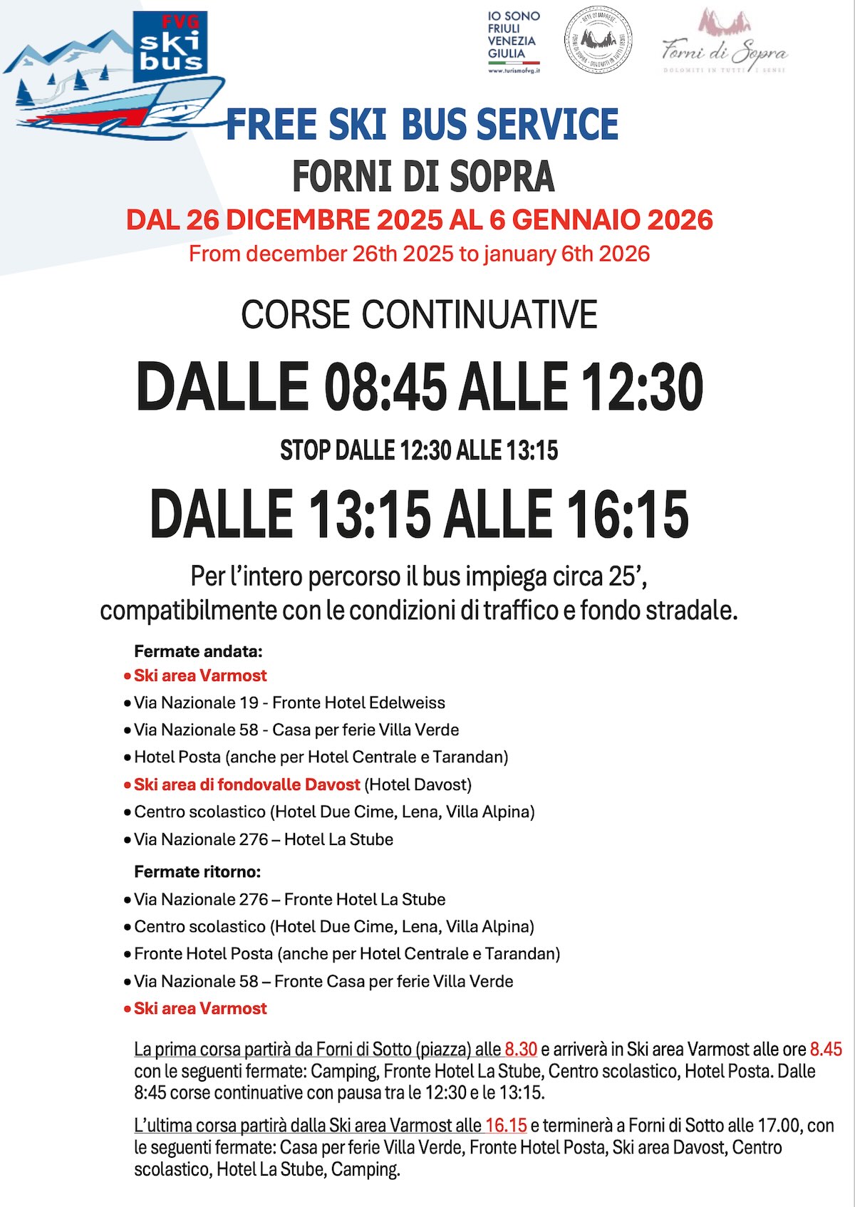 orari skibus inverno Natale25 