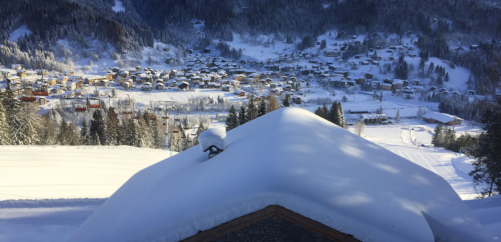 panoramica forni di sopra dolomiti inverno